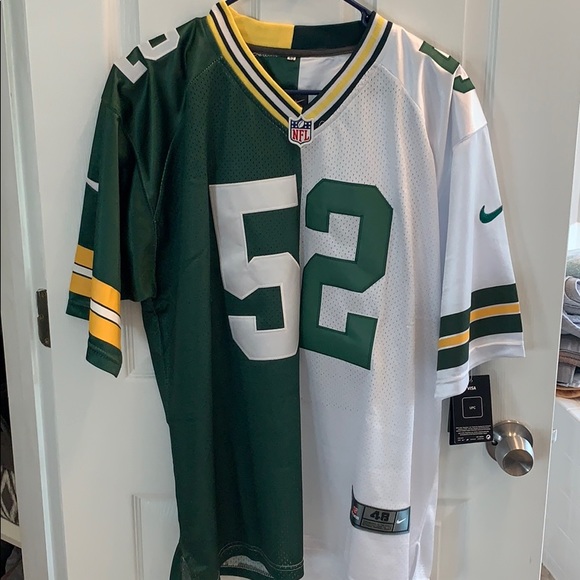 Green and White Clay Matthews Packers Jersey - Picture 1 of 4